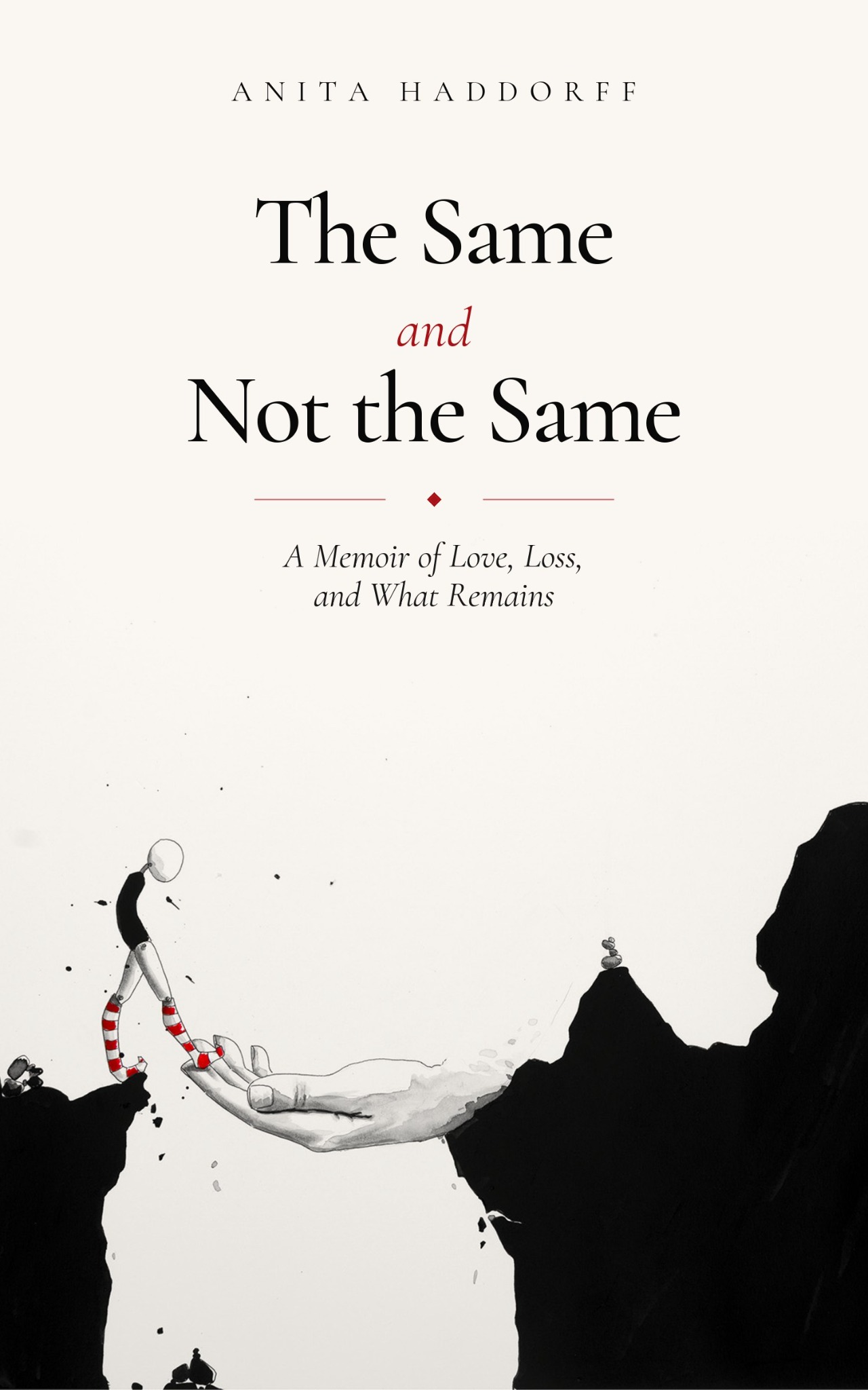Cover of The Same and Not the Same: A Memoir of Love, Loss, and What Remains by Anita Haddorff, featuring artwork by Karolina Adams